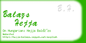 balazs hejja business card